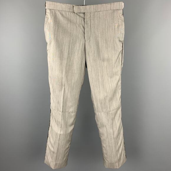 ALLESANDRO DELL' ACQUA Size 34 Grey Lana Wool Dress Pants - Picture 1 of 1